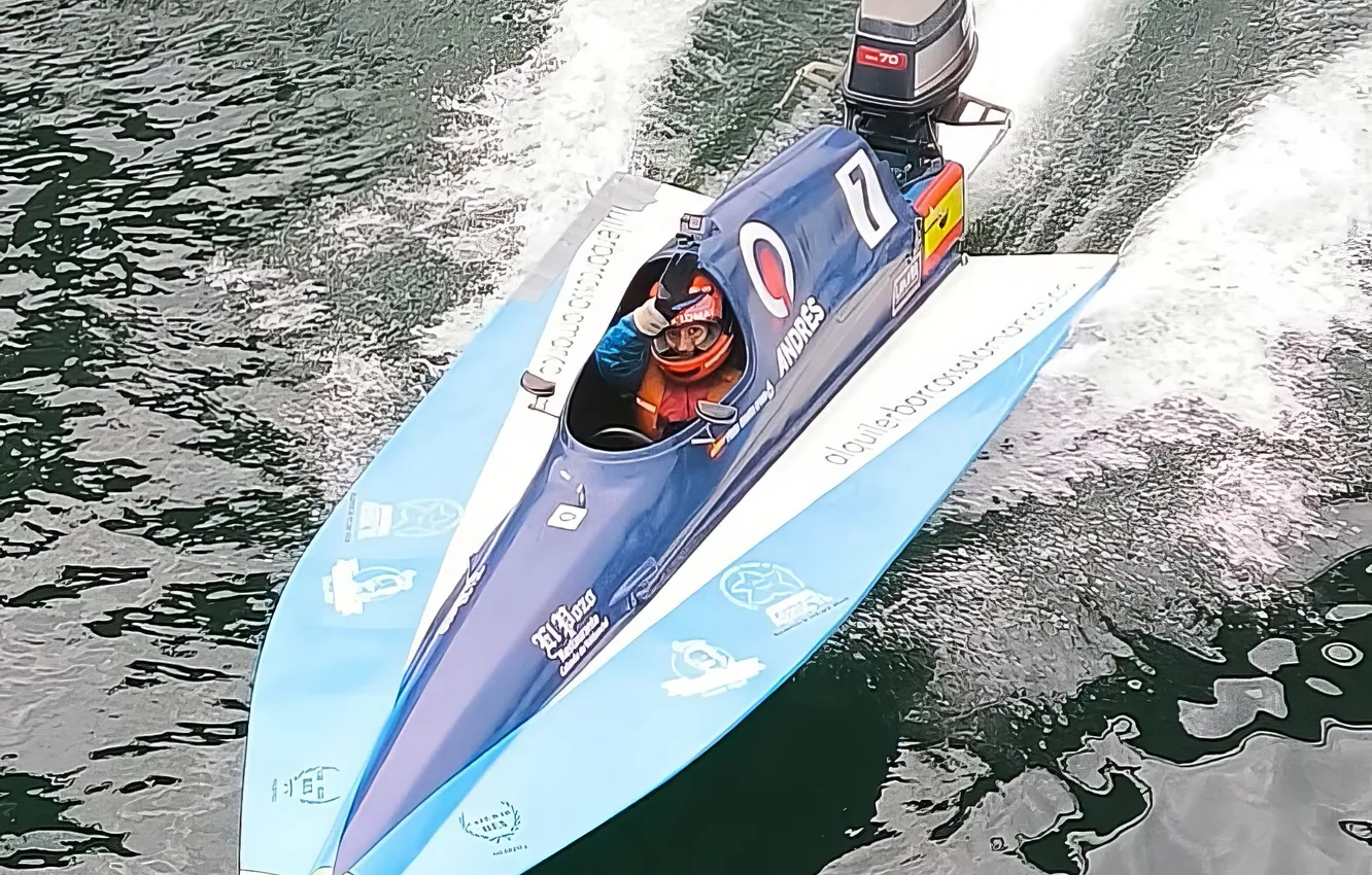 Photo wallpaper race, boat, speed