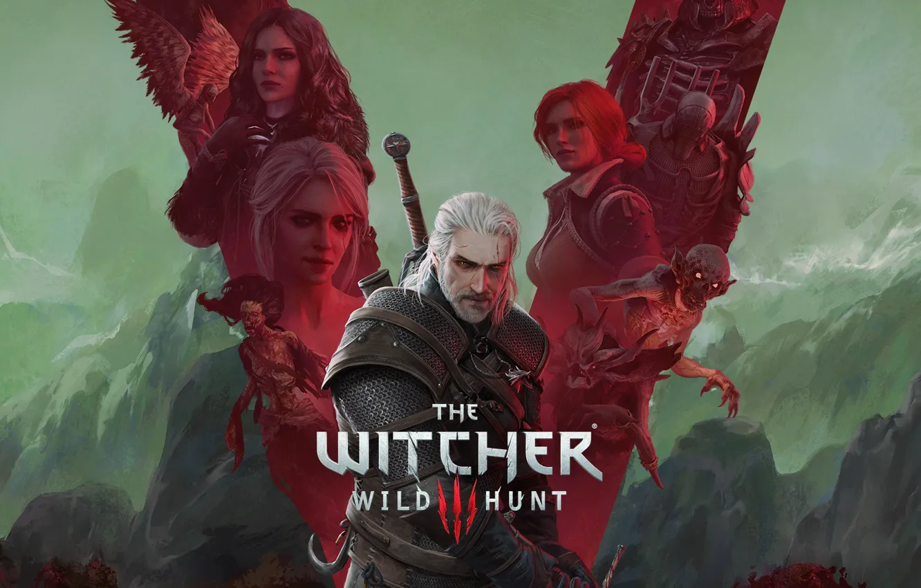 Photo wallpaper the game, The Witcher, games, rpg, Geralt, anniversary, witcher 3, Geralt