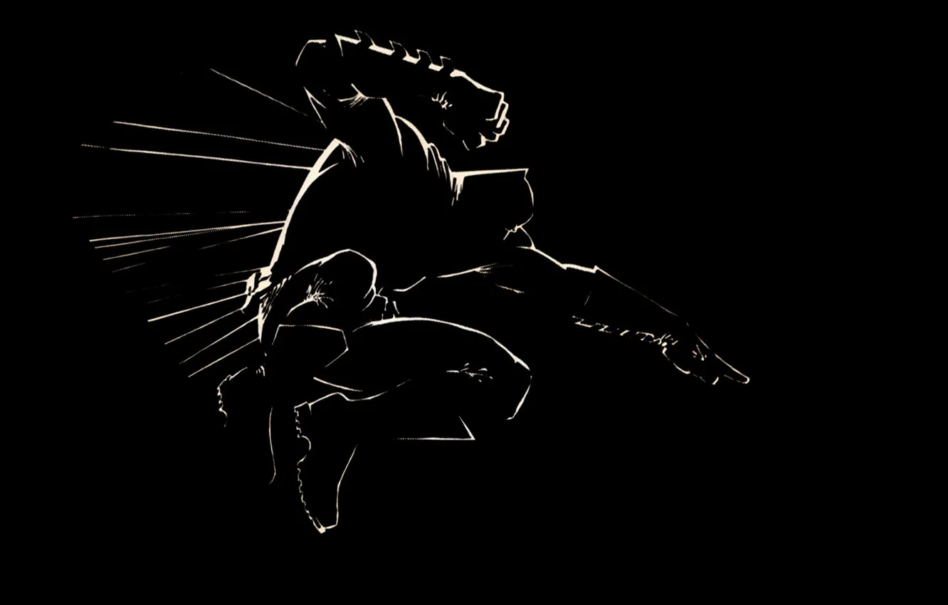 Photo wallpaper silhouette, Batman, shape