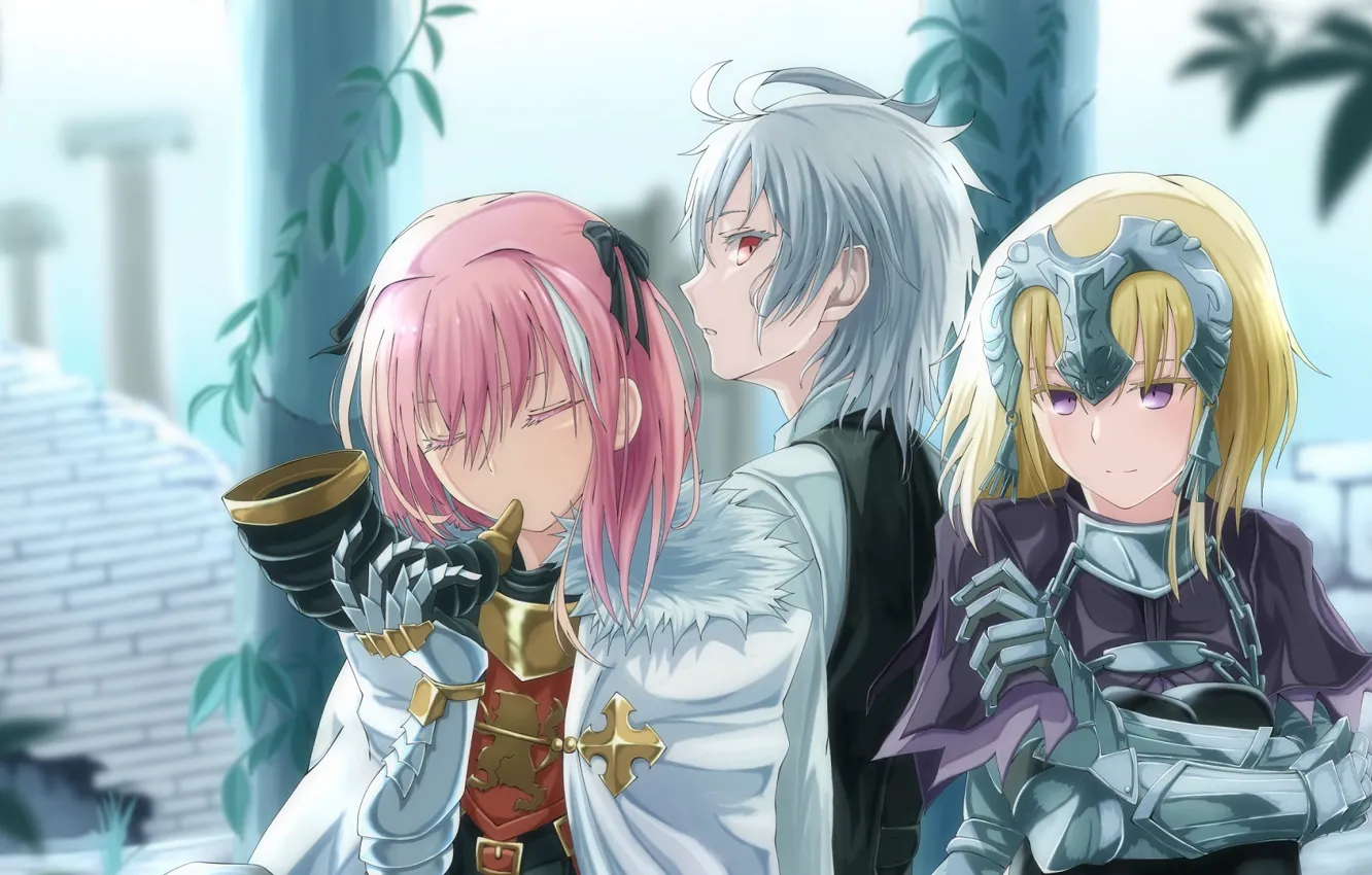 Photo wallpaper girl, guys, horn, Fate - Apocrypha, Fate Apocrypha, Zig