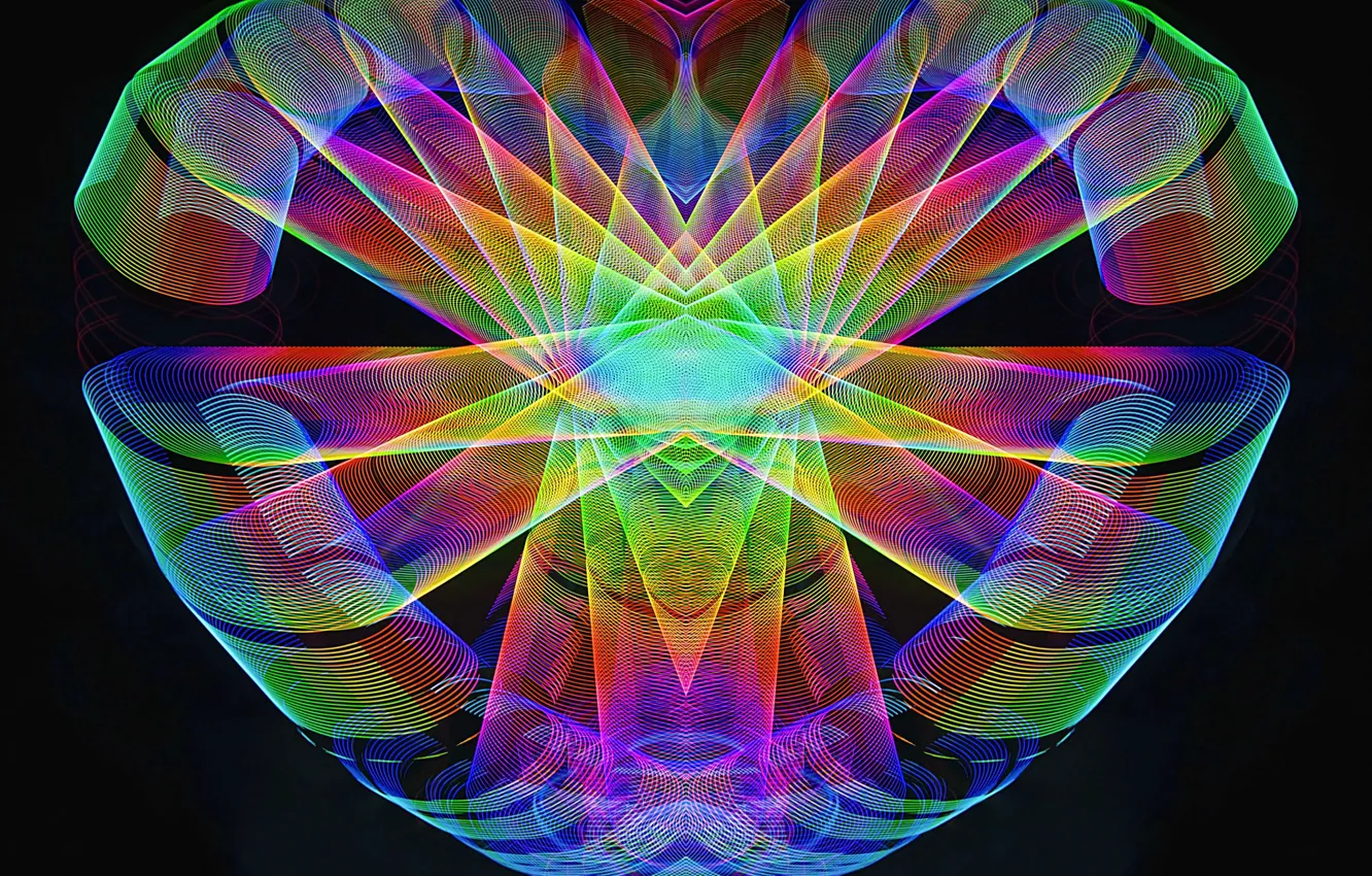 Photo wallpaper color, spiral, figure