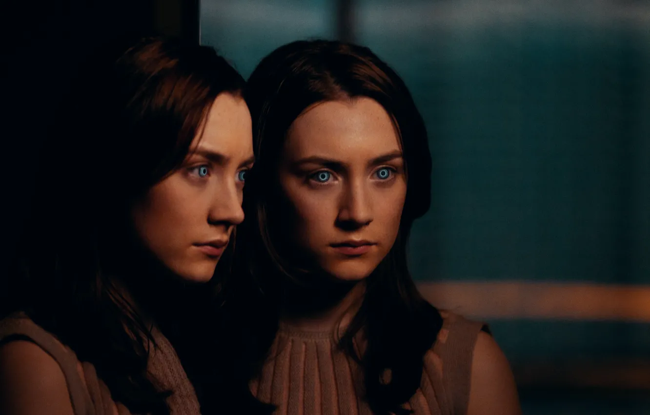 Photo wallpaper eyes, look, girl, reflection, actress, mirror, Saoirse Ronan, Saoirse Ronan