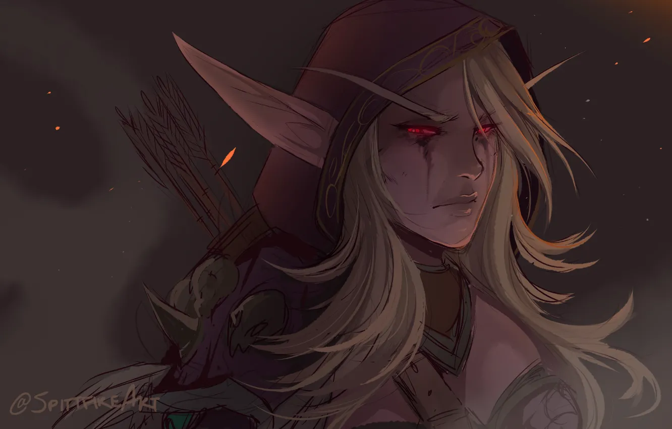 Photo wallpaper look, elf, World of Warcraft