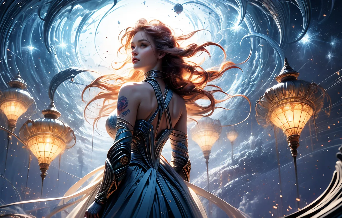 Photo wallpaper girl, fantasy, ai art