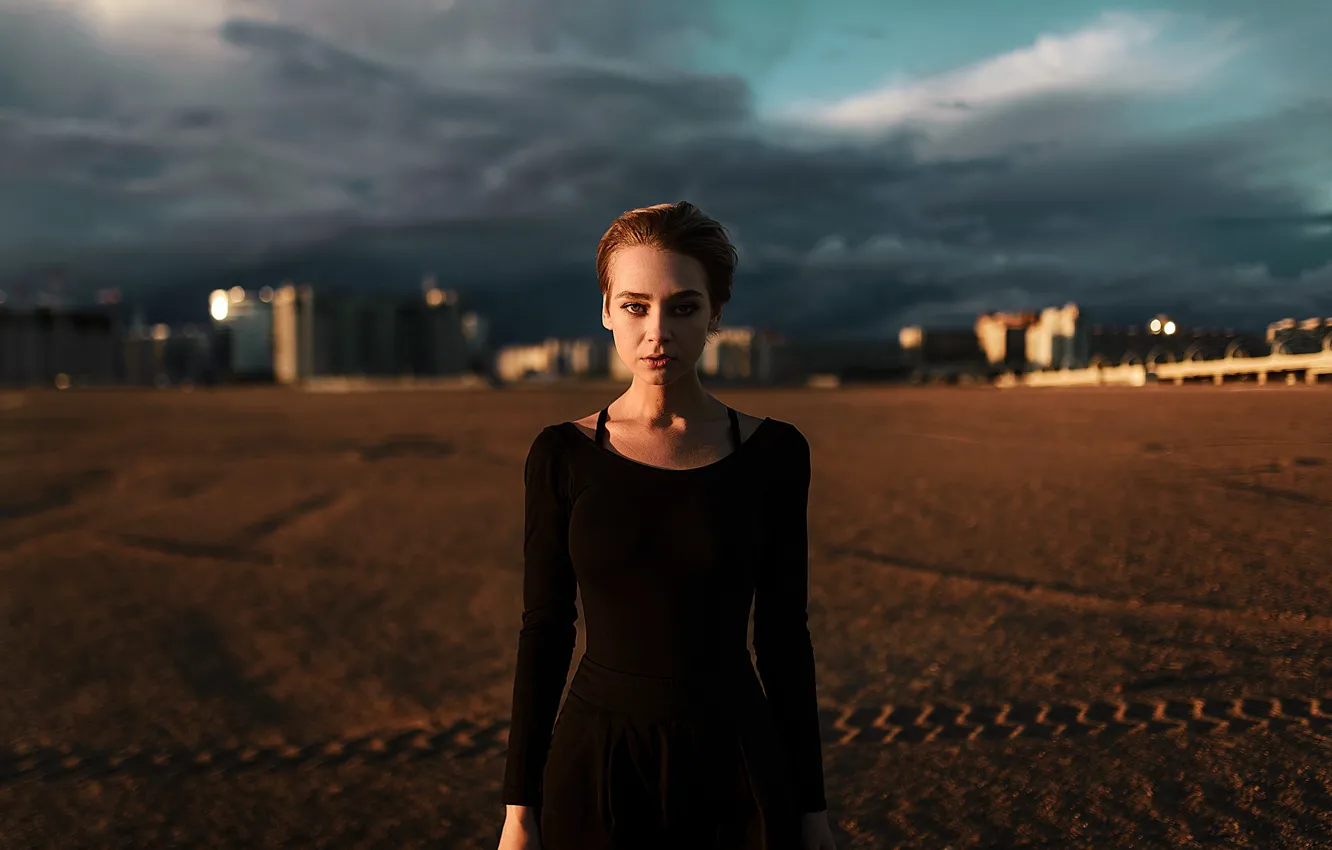 Photo wallpaper clouds, the city, Aleks Five