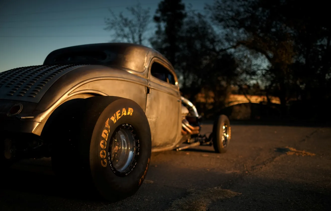 Photo wallpaper Ford, Hot Rod, Coupe, Twin Turbo, 1934, Drag Car, Big Block, Kind of in the …