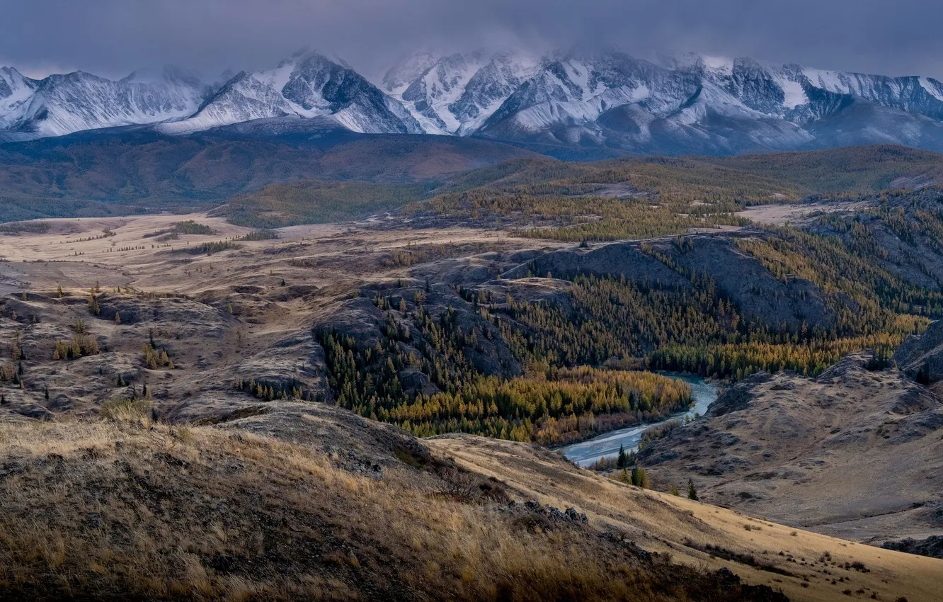 Photo wallpaper Altay, Kurai steppe, Nadezhda Demkina, Tajilu tract