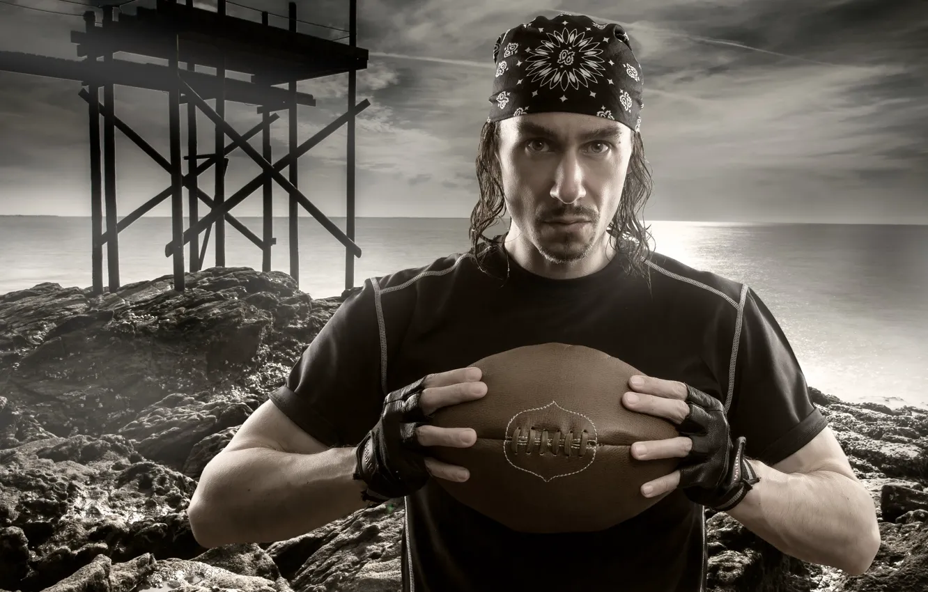 Photo wallpaper male, ball, Player