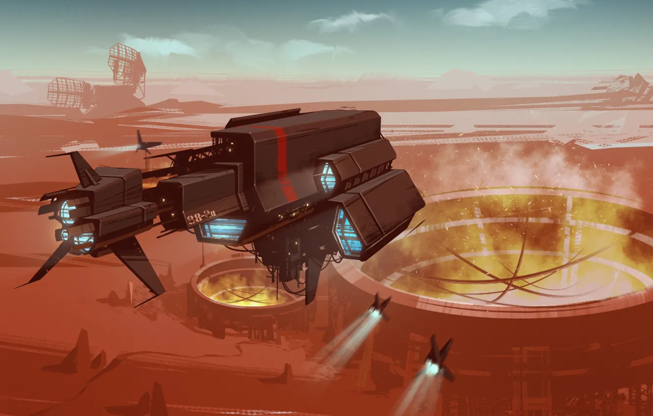 Photo wallpaper background, fiction, transport, figure, The ship, science fiction, art, spaceship