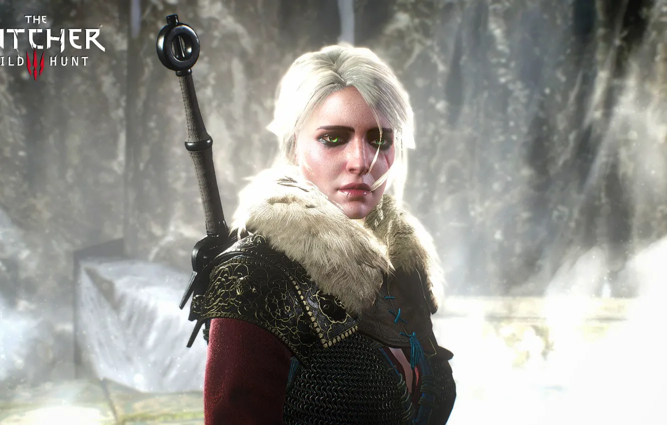 Photo wallpaper girl, sword, The Witcher 3: Wild Hunt, Wild Hunt, witcher 3, Ciri