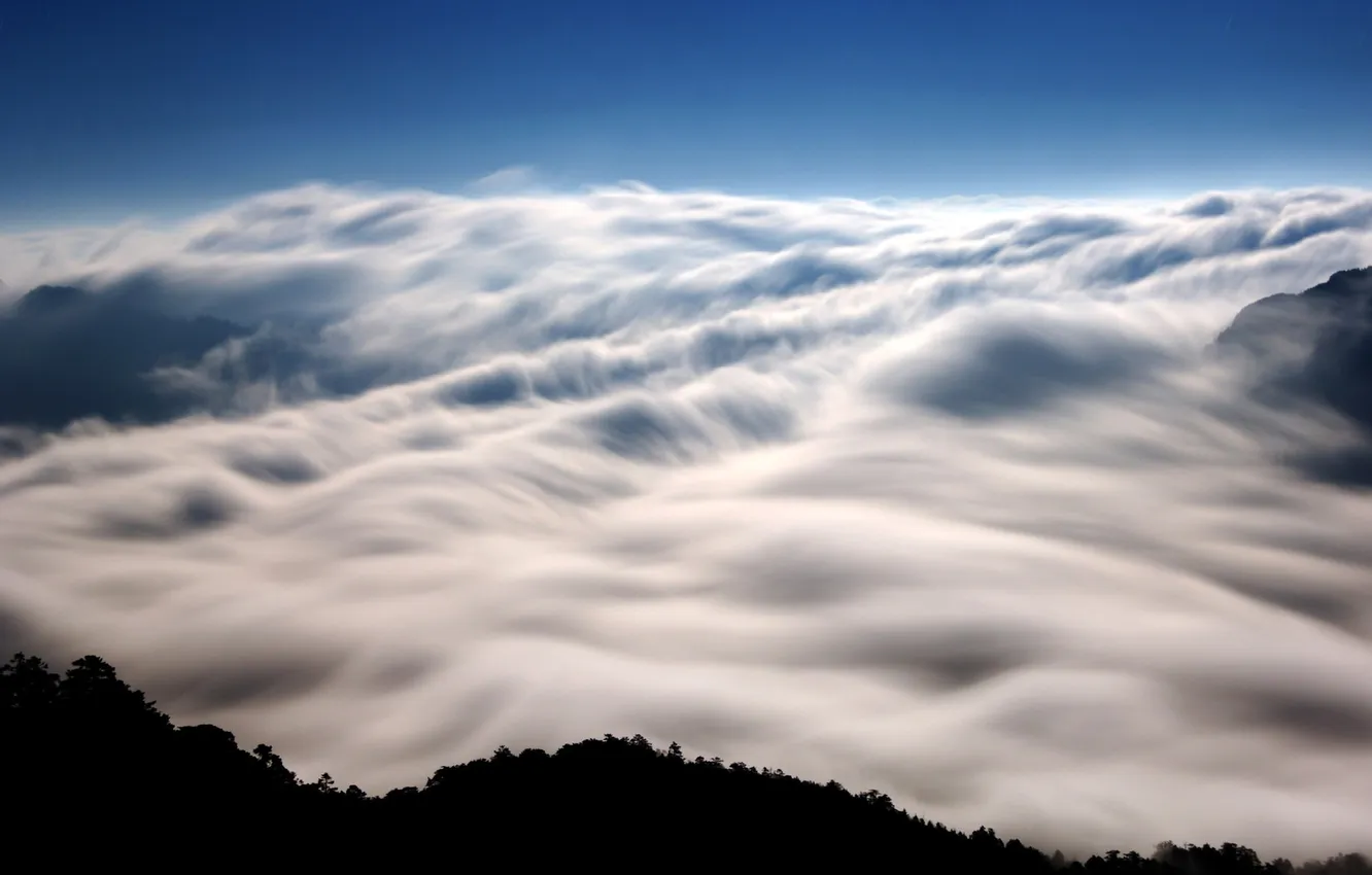 Photo wallpaper clouds, mountains, Taiwan, Mt. Ho-Hwan Clouds in Nantou