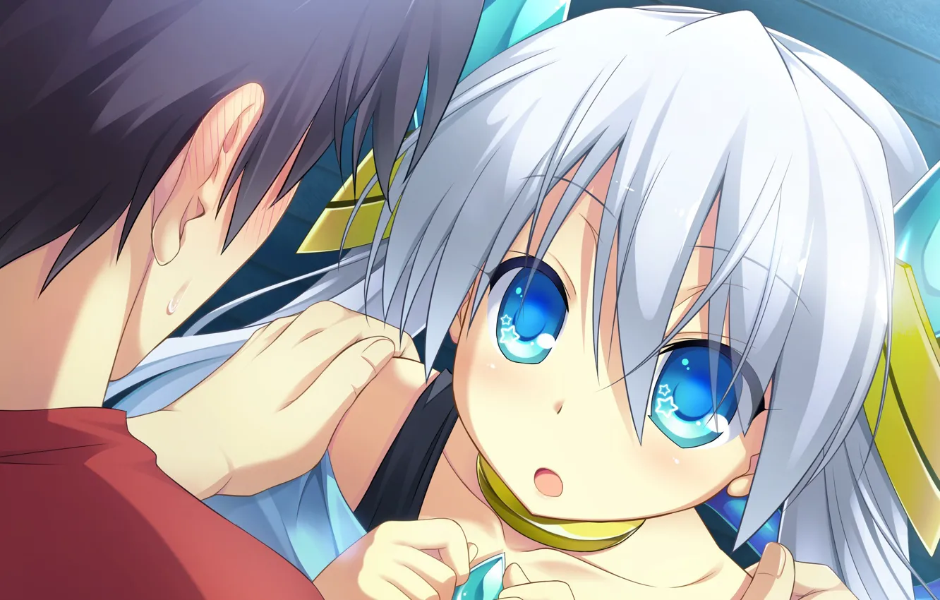 Photo wallpaper girl, anime, art, guy, two, view, Ryuusei Kiseki -Shooting Probe