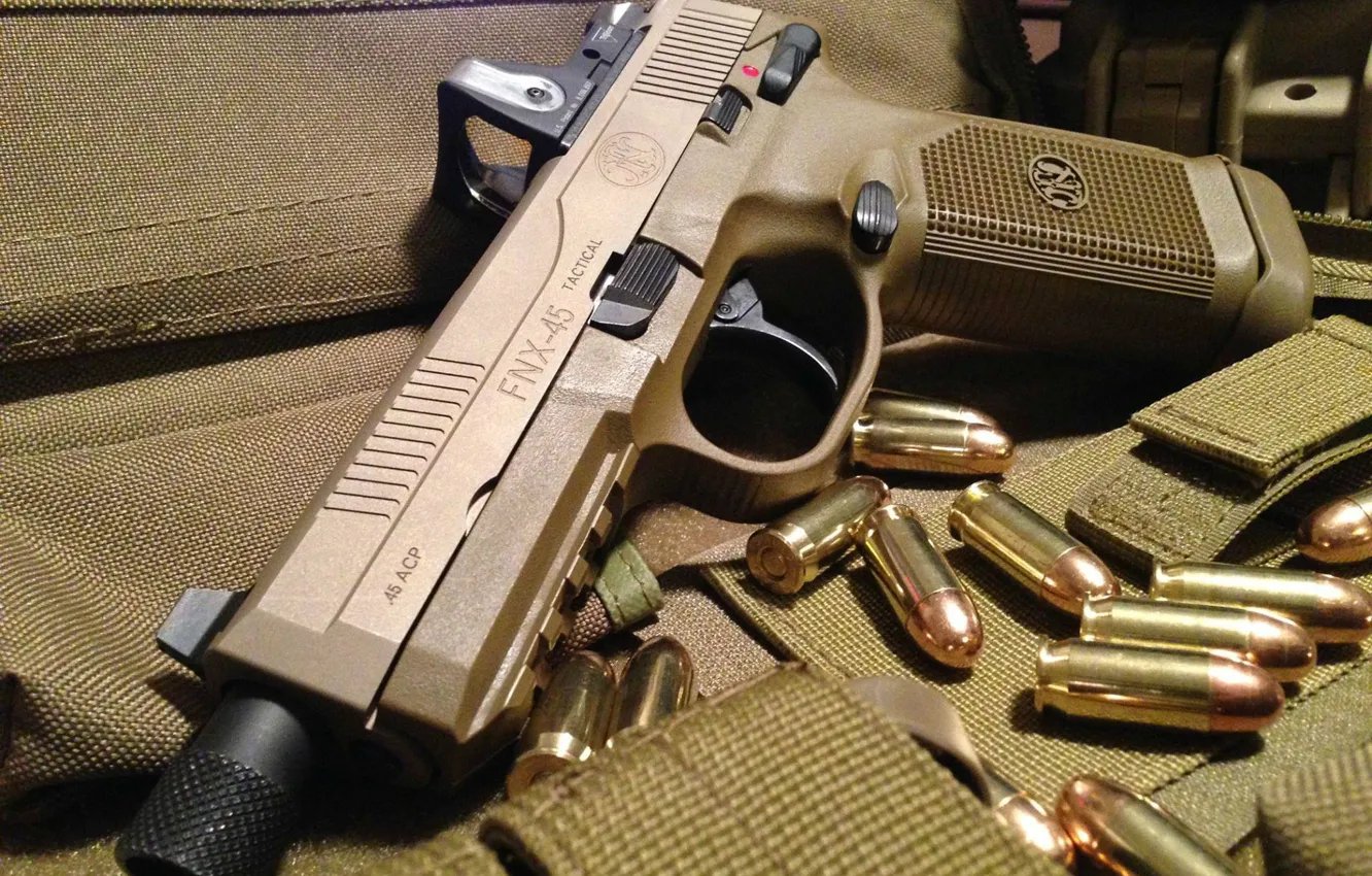 Photo wallpaper gun, Fabrique Nationale, Tactical, 45 ACP, FNX-45, FNX-45 Tactical
