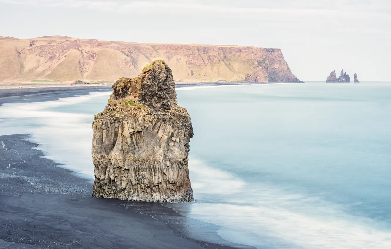 Photo wallpaper sea, landscape, rocks, shore