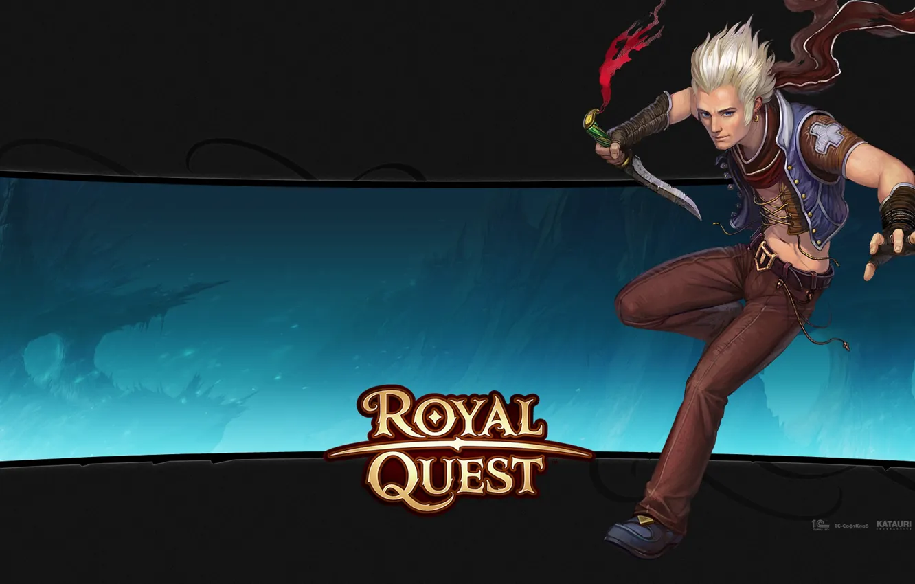 Photo wallpaper dagger, guy, blonde, Royal Quest, Katauri Interactive