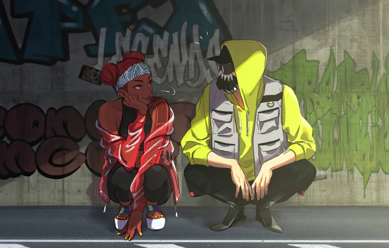 Photo wallpaper Octane, Apex Legends, Lifeline, apex art