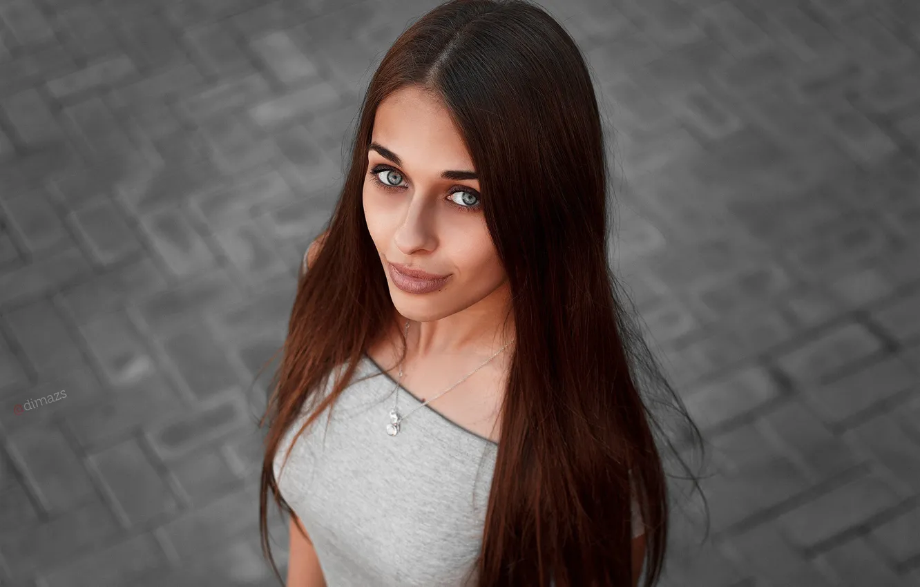 Photo wallpaper look, girl, face, photo, hair, Dim Khokhlov