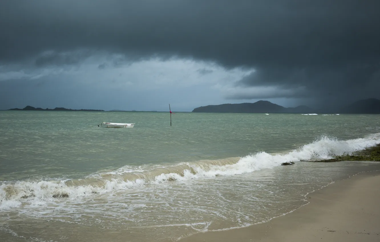 Photo wallpaper sand, sea, wave, beach, summer, the sky, summer, beach