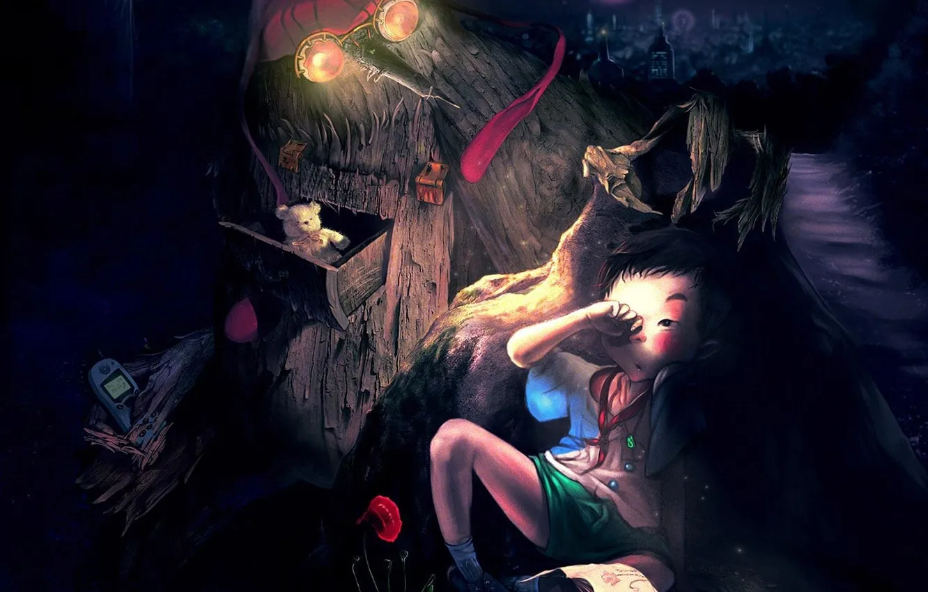 Photo wallpaper night, fantasy, tale, book
