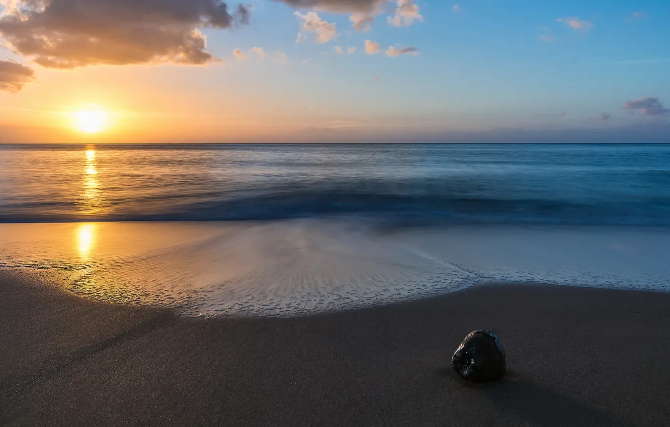 Photo wallpaper sea, landscape, morning
