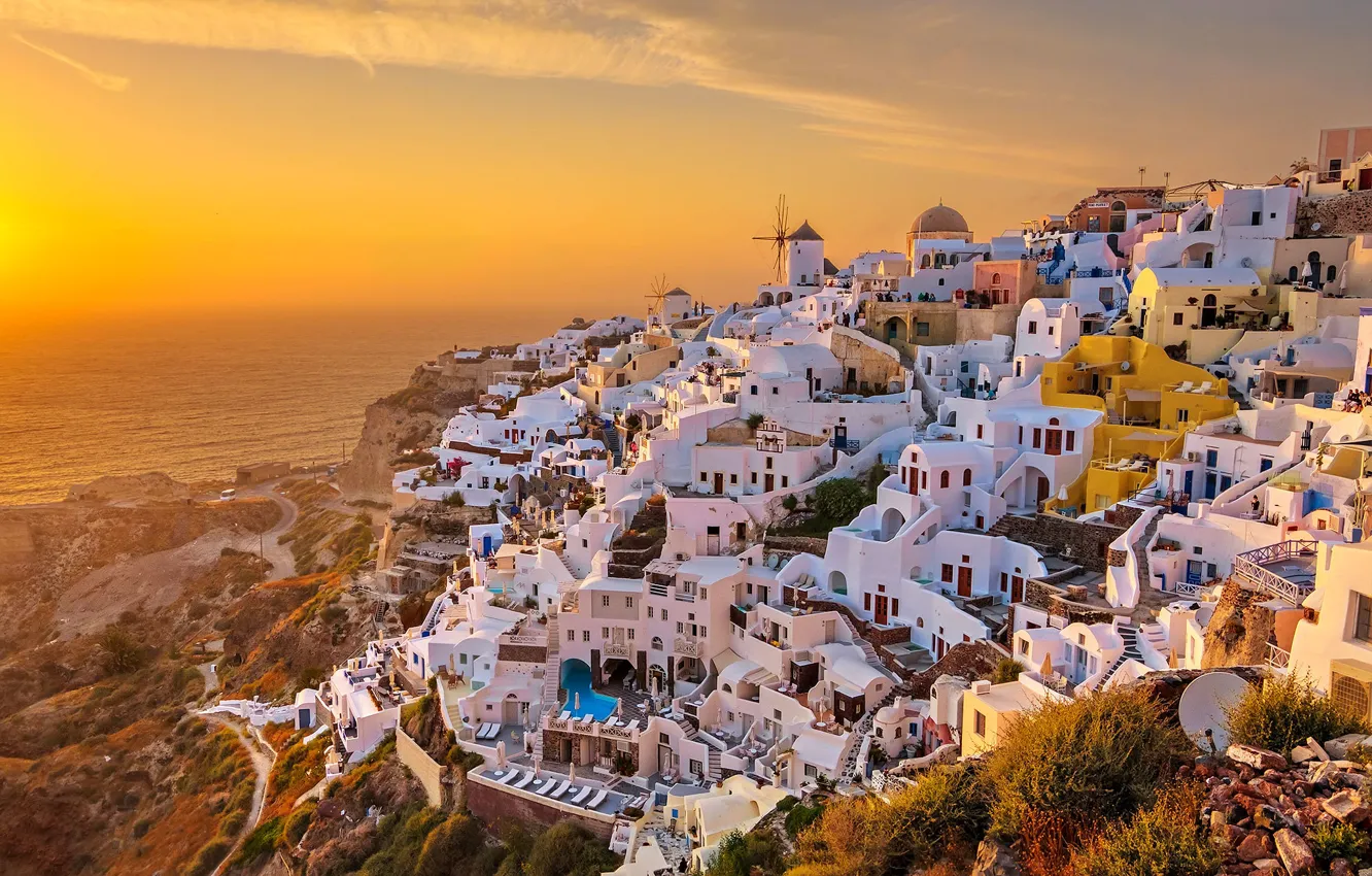 Photo wallpaper Greece, the island of Santorini, Ia