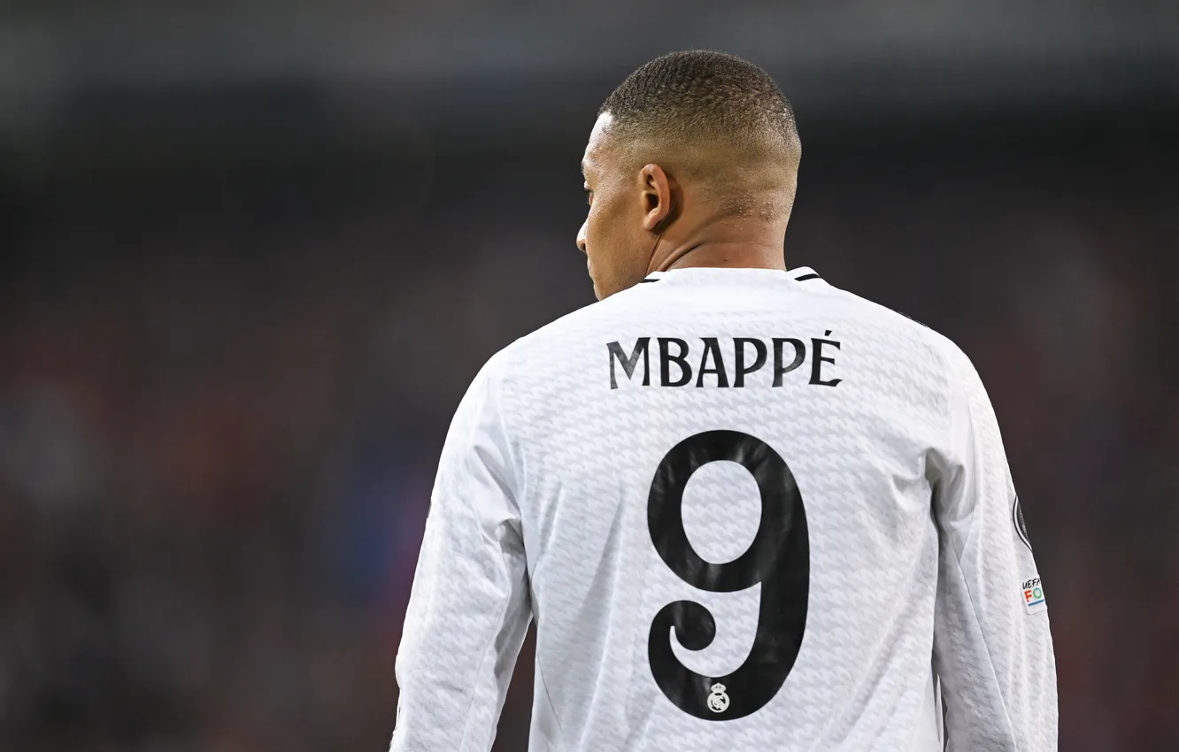 Photo wallpaper football, soccer, Real Madrid, french, Real Madrid CF, Kylian Mbappe