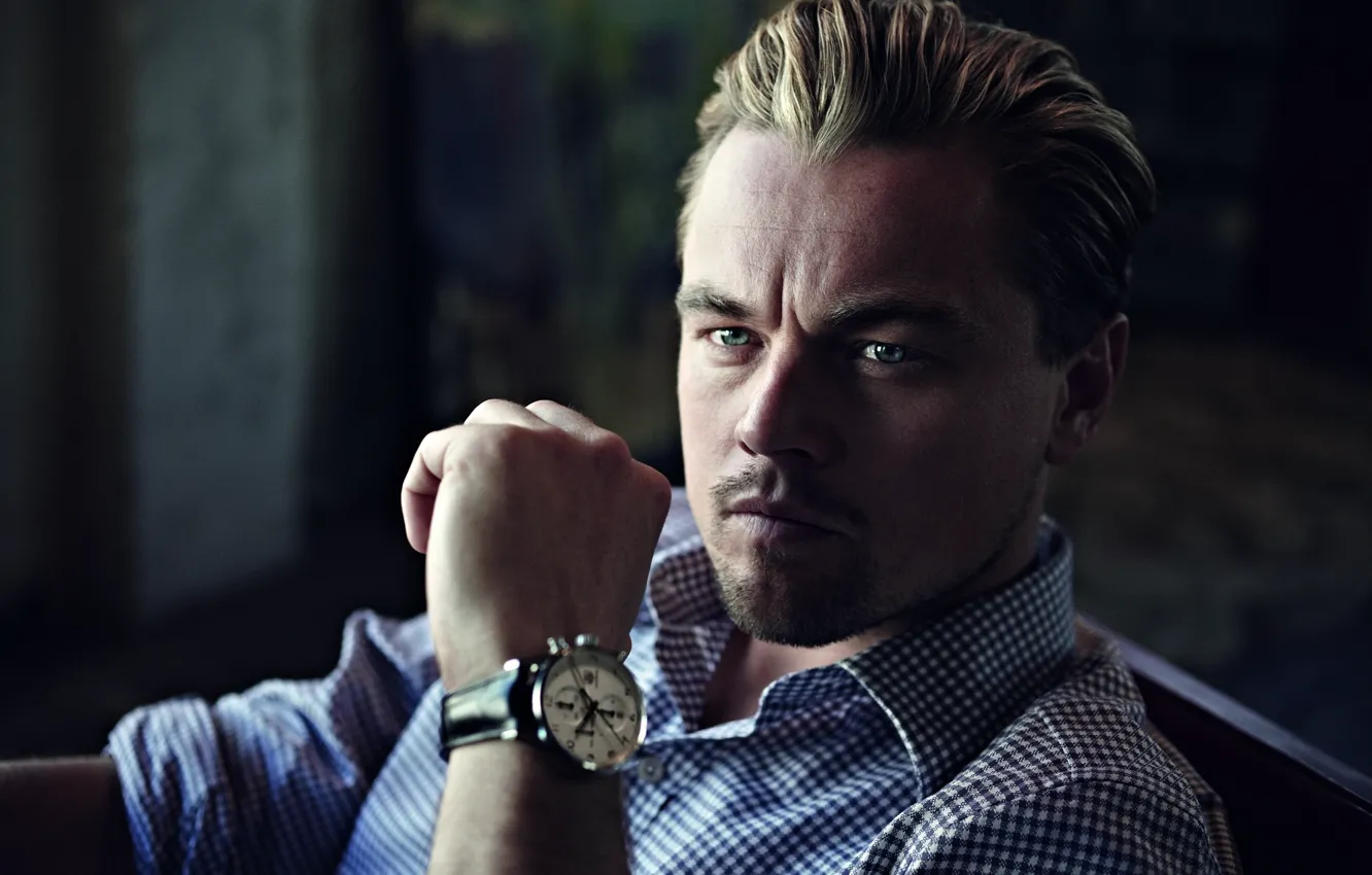 Photo wallpaper Watch, Male, Actor, Shirt, Leonardo DiCaprio, Watch, Leonardo DiCaprio, Man