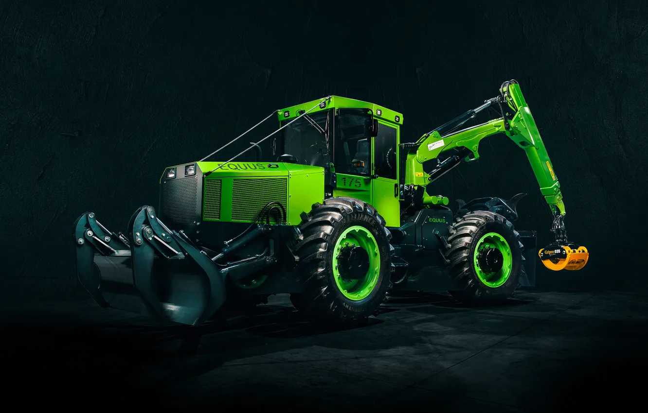 Photo wallpaper green, technique, Logging equipment