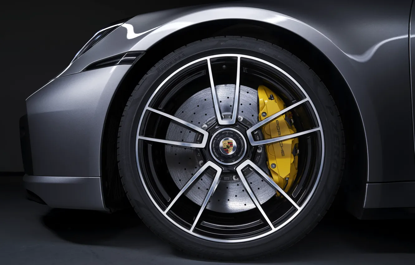 Photo wallpaper wheel, 911, Porsche, Turbo S, 2020, 992