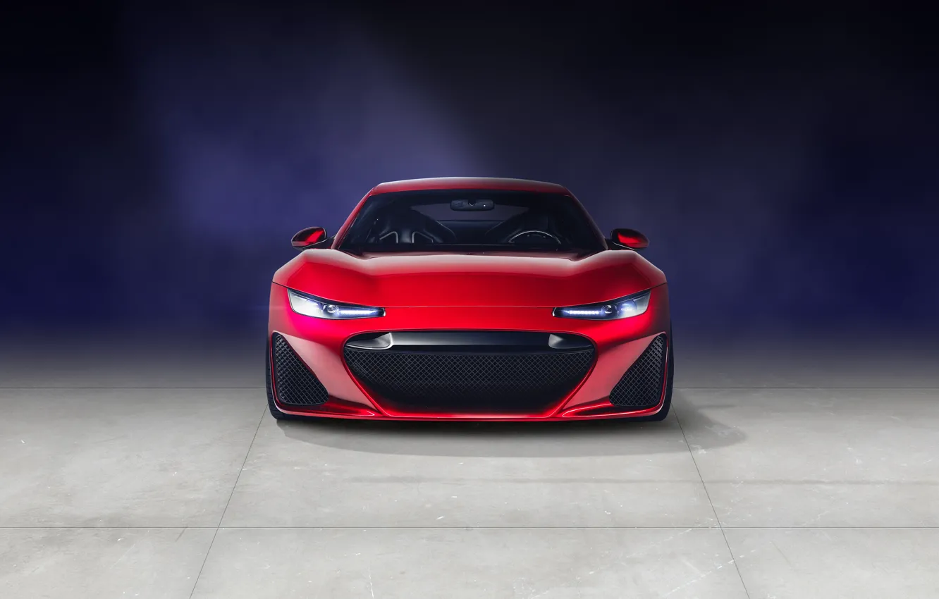 Photo wallpaper Sedan, red car, Sports car