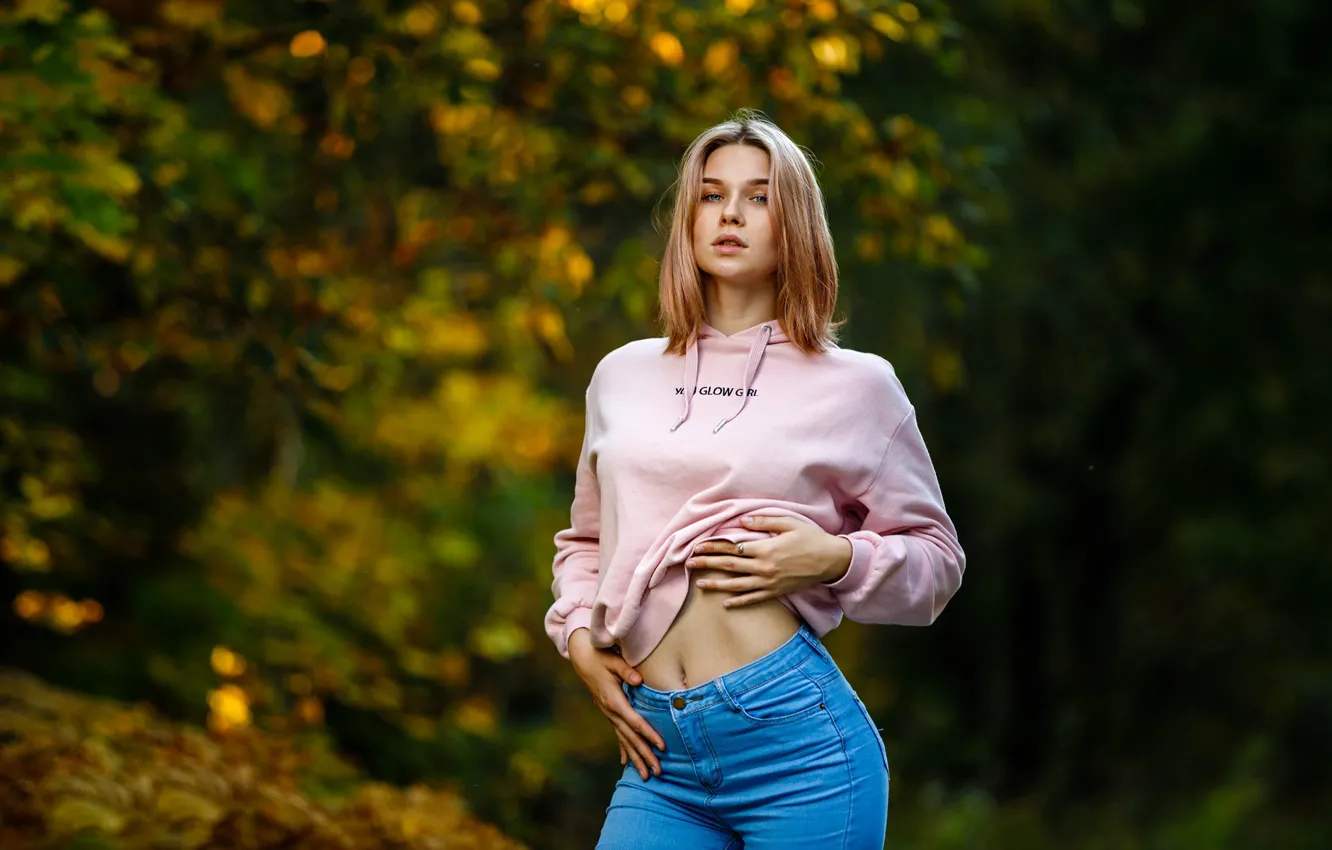 Photo wallpaper girl, jeans, figure, Vika, Sergey Sergeev