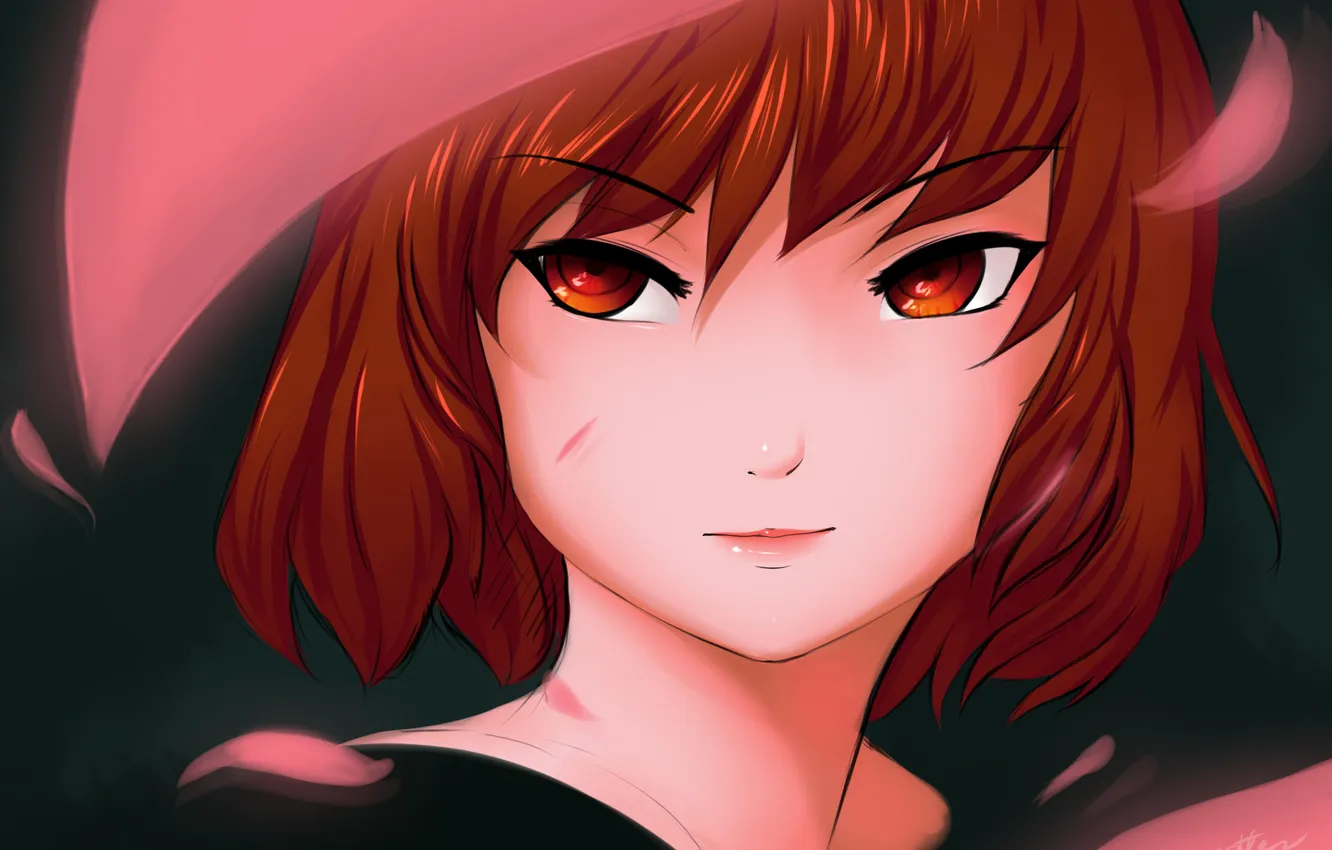 Photo wallpaper girl, face, petals, art, forgotten-wings