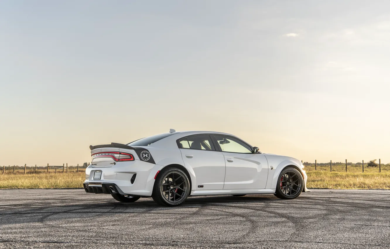 Photo wallpaper Dodge, white, Charger, Hennessey, Hennessey Dodge Charger
