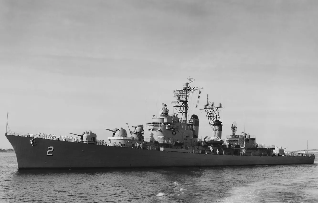 Photo wallpaper destroyer leader, DL-2, USS Mitscher, 1960