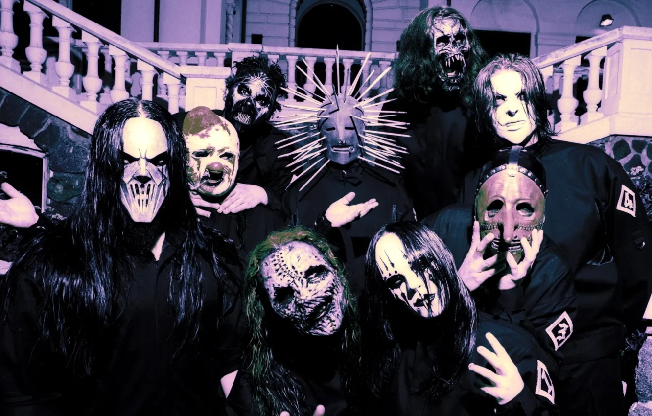 Photo wallpaper metal, Slipknot, Nu-Metal, Nu metal, Slipnot, Corey Taylor, Jim Root, Paul Gray