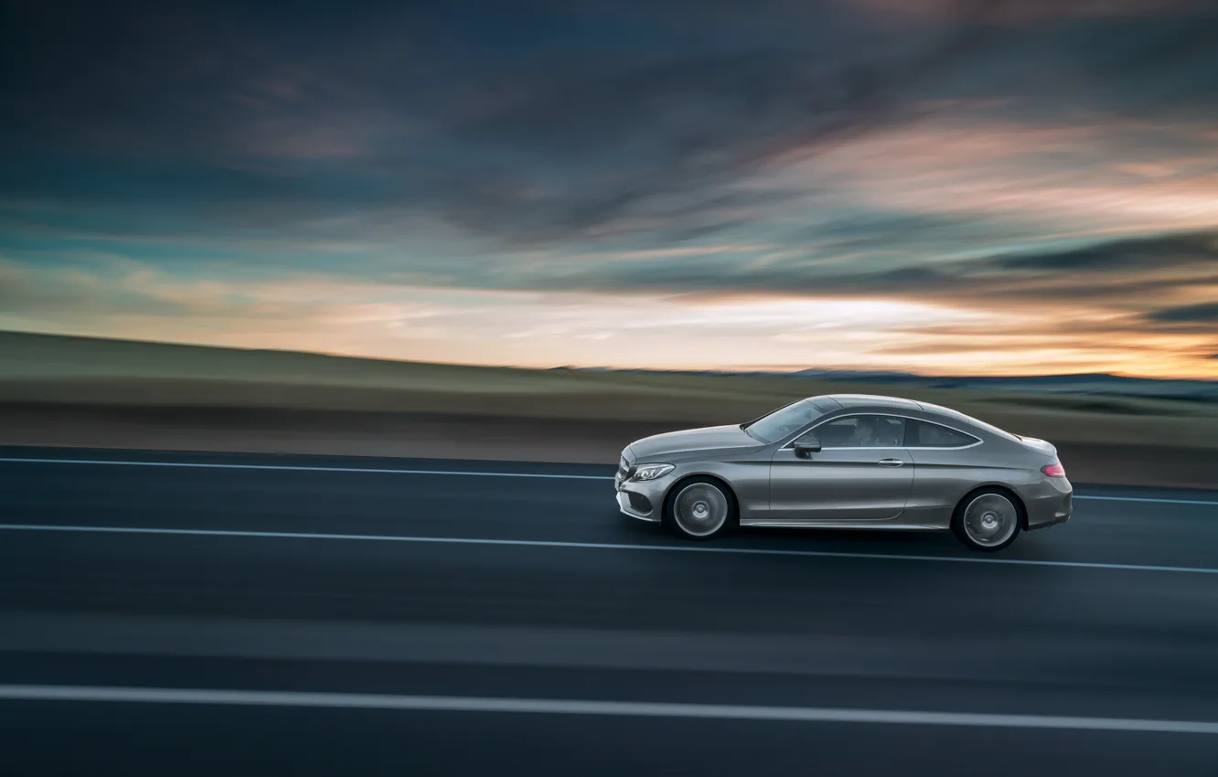 Photo wallpaper Mercedes-Benz, Mercedes, AMG, Coupe, C-Class, 2015, C205