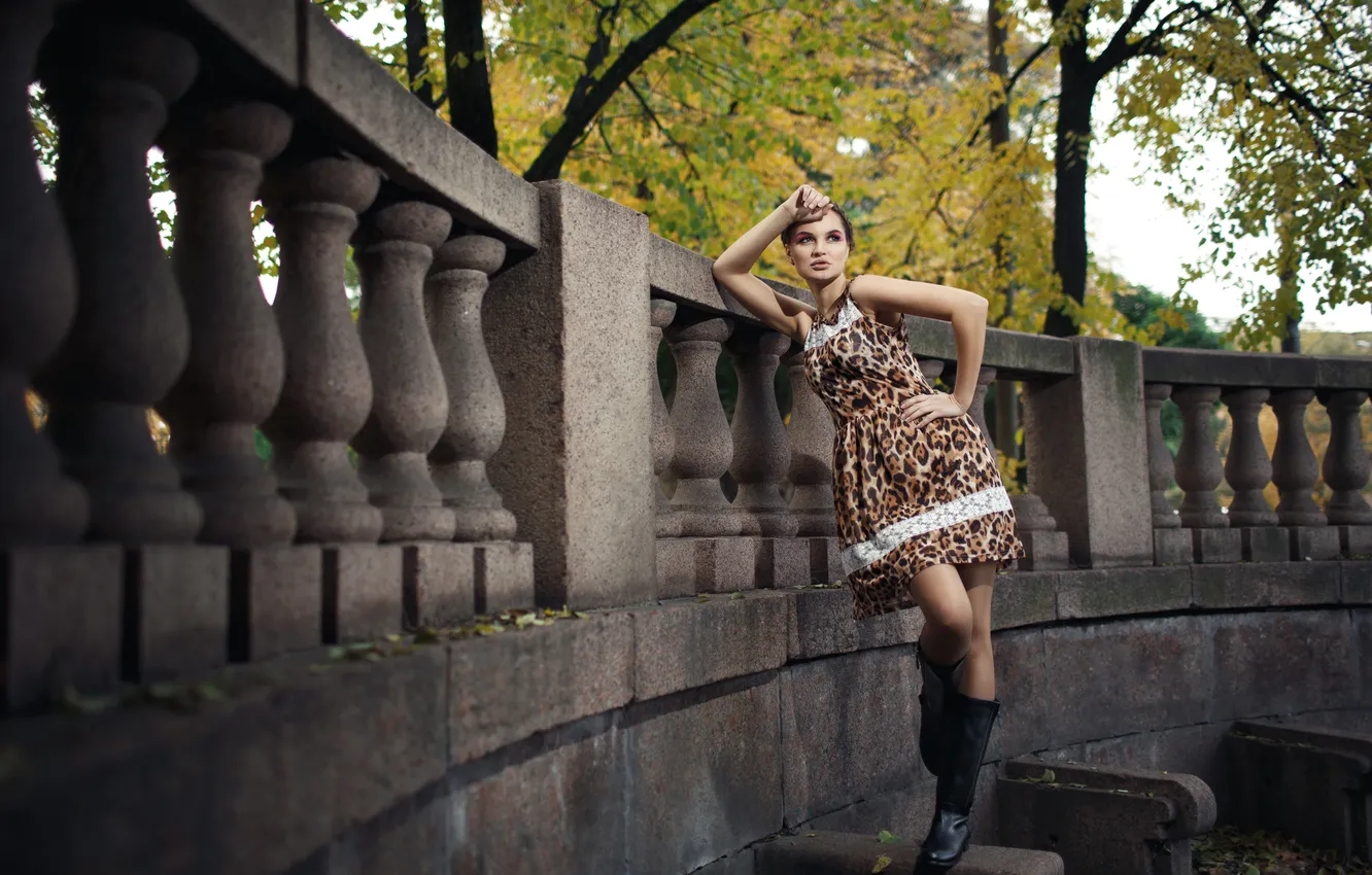 Photo wallpaper girl, dress, legs, young, beautiful, model, cute, high heels