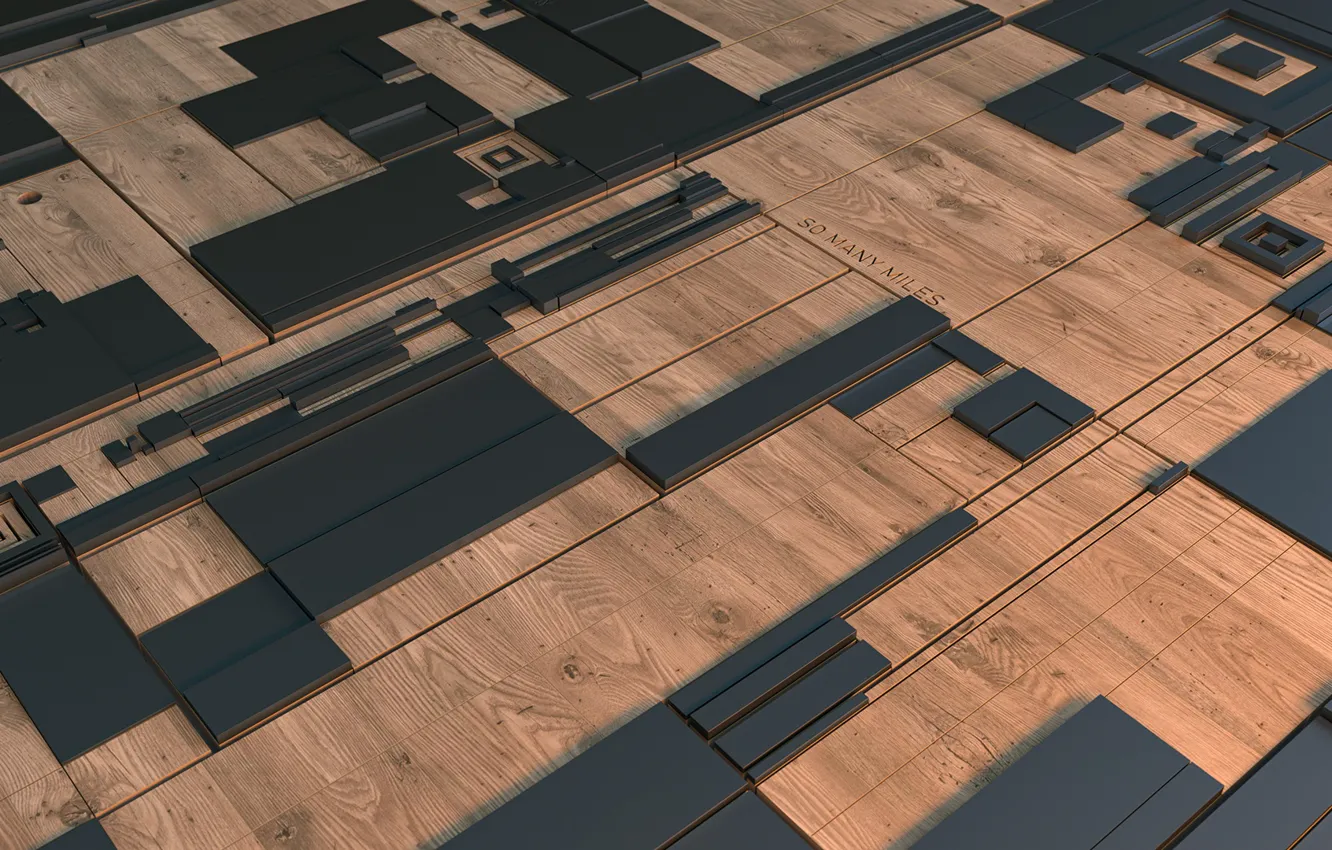 Photo wallpaper trees, plate, form, Assembly, so many miles