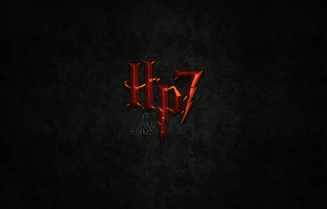Photo wallpaper red, black, Harry Potter, it all ends