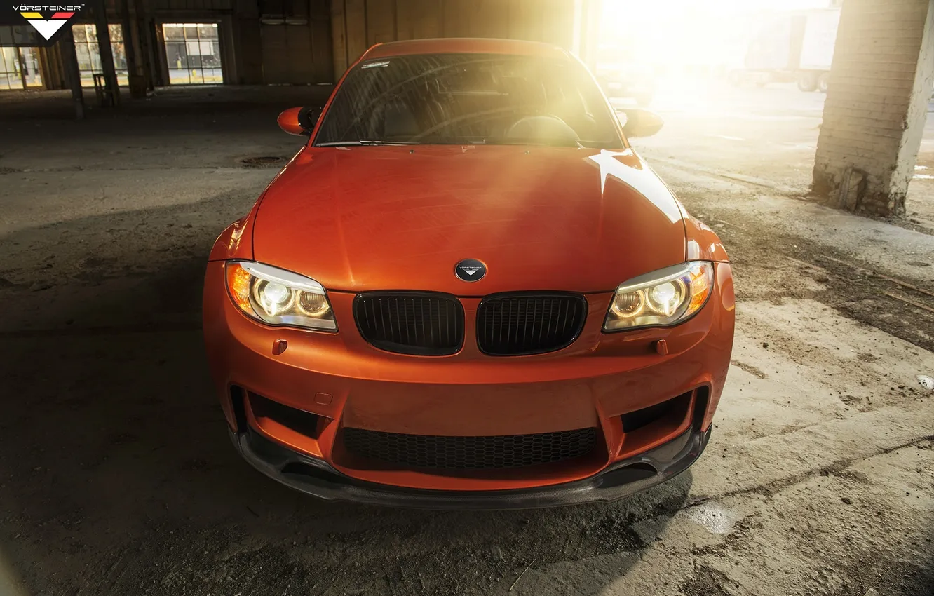 Photo wallpaper BMW, The hood, car, Vorsteiner, the front, 1 series, E82