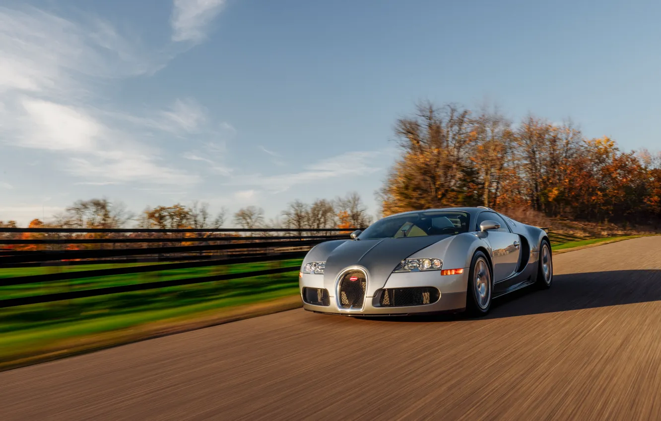 Photo wallpaper Bugatti, Veyron, Bugatti Veyron, road, drive, 16.4