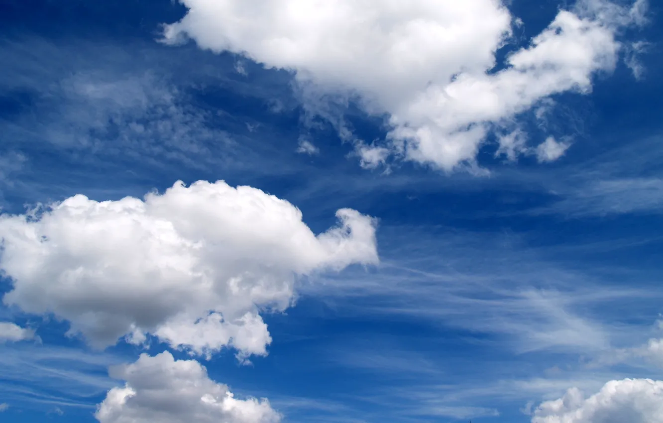 Photo wallpaper clouds, landscape, clouds nature