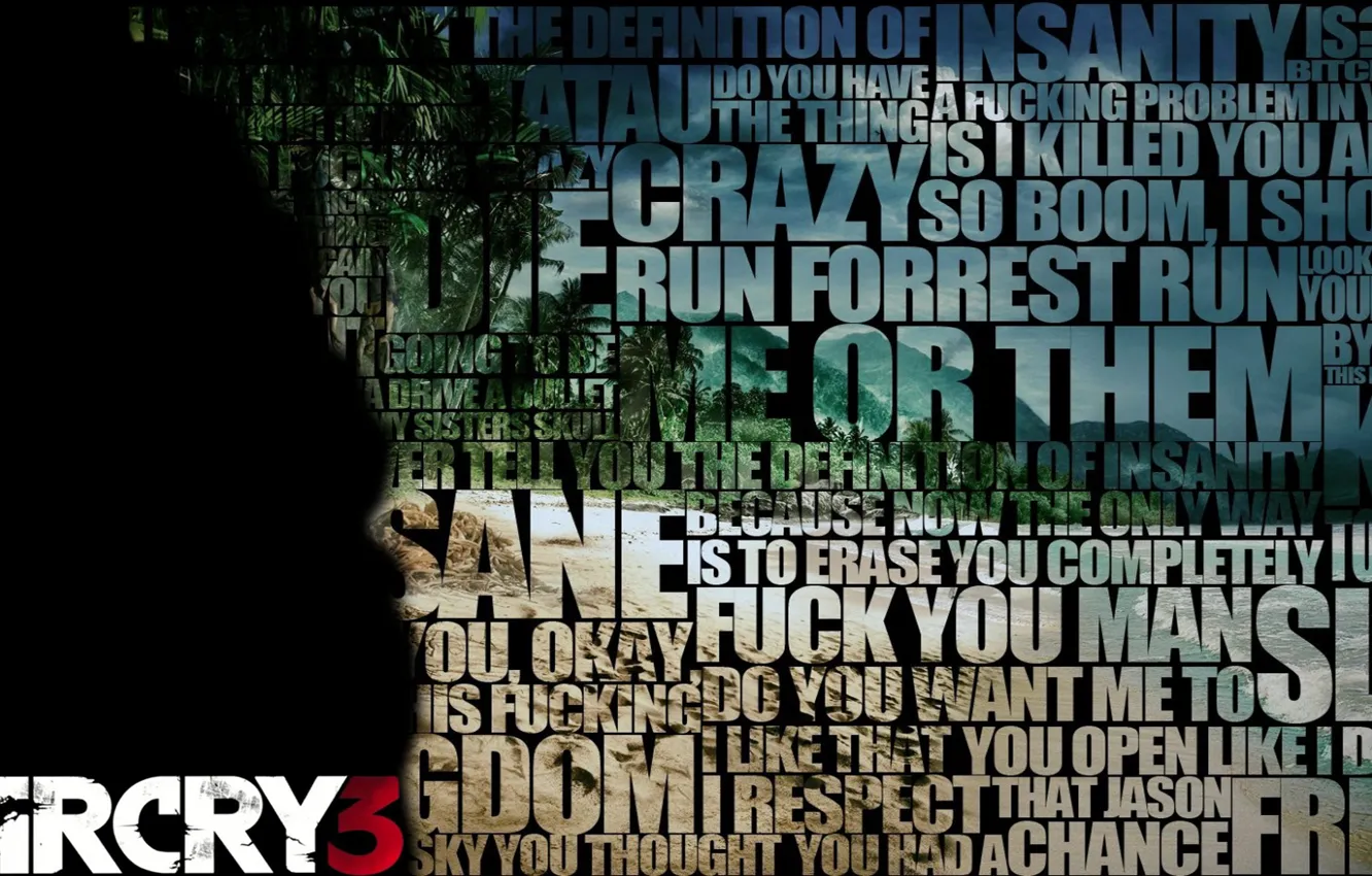 Photo wallpaper Game, Words, Far Cry 3, Edge Lights