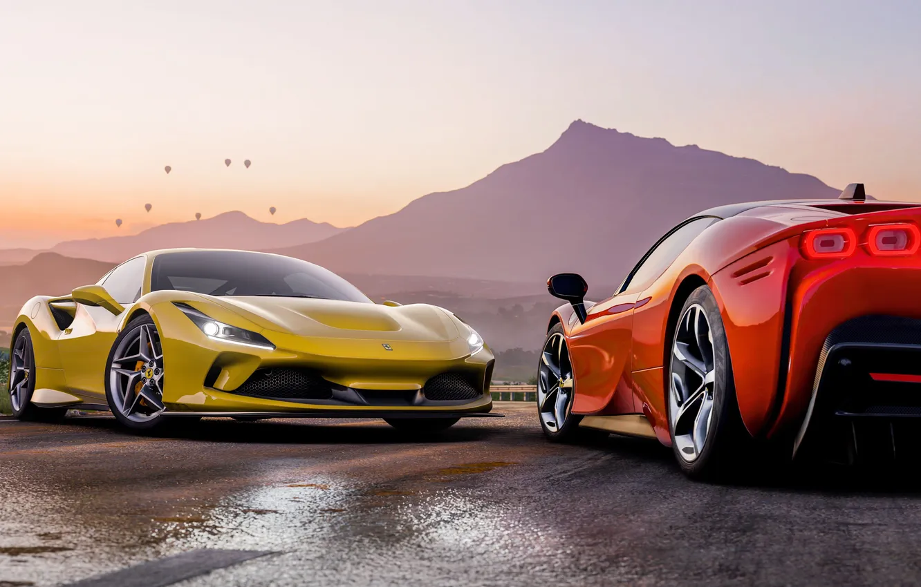 Photo wallpaper Games, Ferrari SF90, Ferrari F8 Tributo, Forza Horizon 5