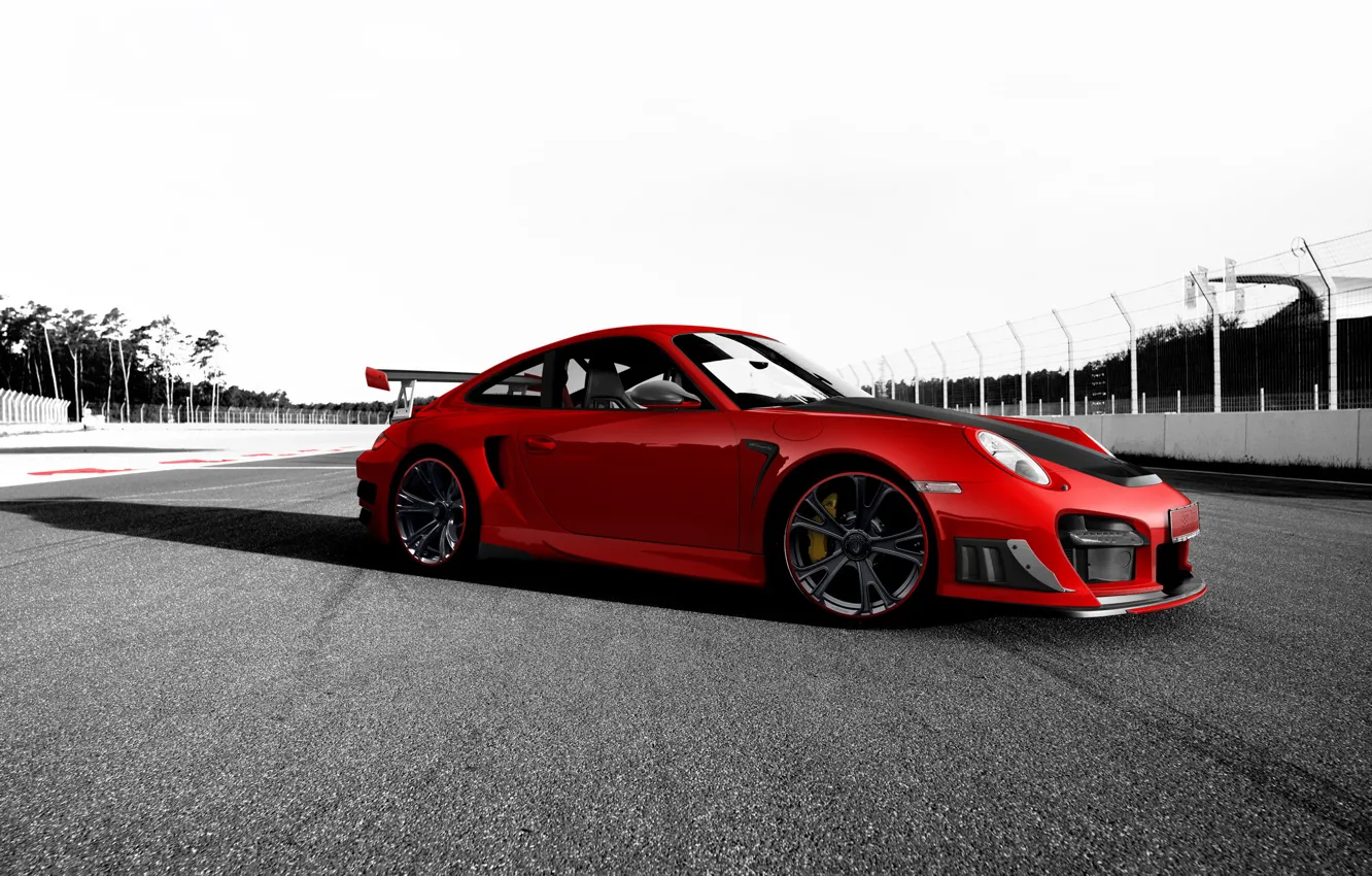 Photo wallpaper red, tuning, 911, Porsche, Porsche, Porsche, track, GT2 RS