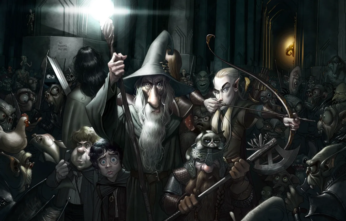 Photo wallpaper The Lord of the Rings, Aragorn, Gandalf, Gimli, Legolas, Frodo Baggins, Samwise Gamgee