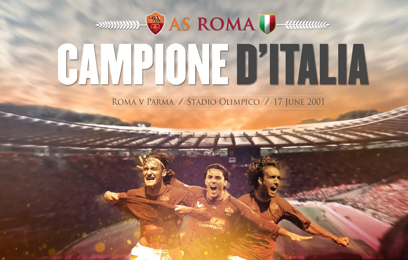Photo wallpaper wallpaper, sport, Italy, stadium, football, Champions, AS Roma, The Olympic Stadium
