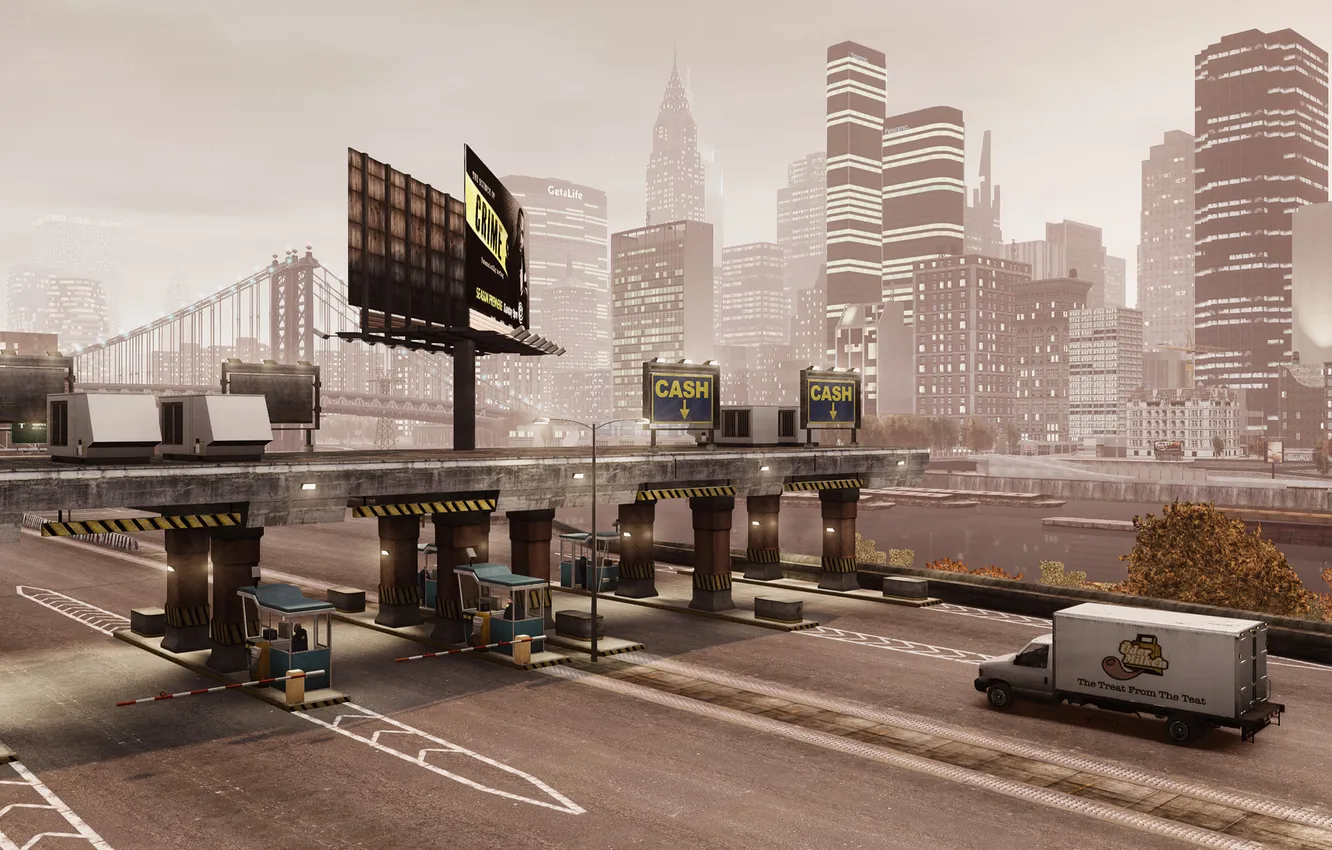 Photo wallpaper the city, track, truck, new York, Grand Theft Auto IV