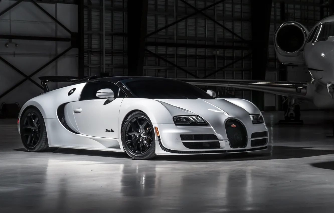 Photo wallpaper Roadster, Bugatti, Veyron, supercar, Business Jet, business jet, hypercar, Grand Sport