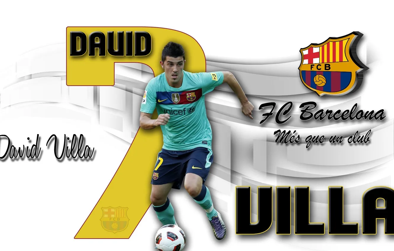 Photo wallpaper wallpaper, sport, football, David Villa, player, FC Barcelona, My As a Club, More Then a …